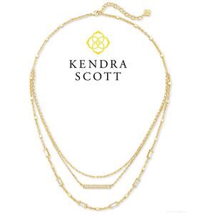 NWOT Kendra Scott Addison Multi Strand 14k Gold Layered Necklace